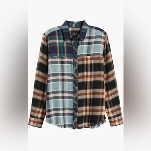 Rails Brando Heathrow Mixed Plaid Button Up Shirt Women’s Small (0710)